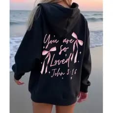 Moletom Com Capuz Minimalista Clean Girl Laços Aesthetic Blusão de Frio Feminino Stylish