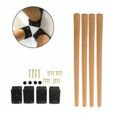 Pés Palito 45cm Retro Com Chapinhas E Parafusos Fixação Tampo Mesa Diversas Variações