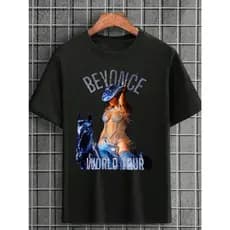 Camisetas Beyoncé show Musicas Blusas Unissex Algodão Camisas Tendência Famosos