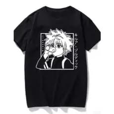 Camiseta Streetwear Anime Hunter Blusa Killua Gon Unissex Camisa 100% Algodão