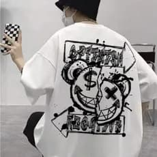Camiseta Streetwear Premium Verão Oversized Estampa Hip Hop Camisa 100% Algodão Envio Rápido