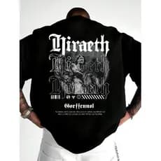 Camiseta Oversized Streetwear Algodão Camisa 100% Algodão Estampada