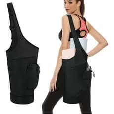 Bolsa de Yoga Porta Tapete Nylon Grande Capacidade com Bolso Impermeável e Alça Ajustável