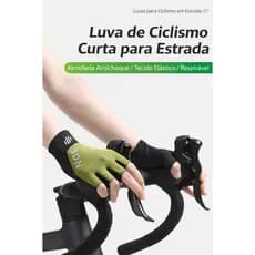 Luva de Ciclismo Dedo Curto ou Longo Antiderrapante com Amortecimento Respirável para MTB Speed Pesca e Esporte Outdoor