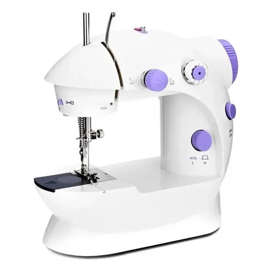 Mini Máquina De Costura Portátil Elétrica Branca