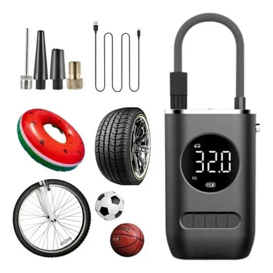 Mini Bomba de Ar Portátil Digital para Carros e Bicicletas CZK-3668