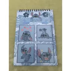 Caderno Universitário Capa Dura 50 Folhas Stitch Fofo Resistente, Escolar e Faculdade