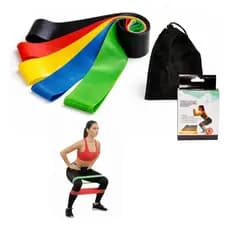 Kit 5 Mini Elástico Exercício Academia Treino Em Casa Gluteo