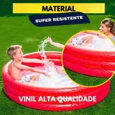 Piscina Infantil Inflável Pvc 140 Litros 122 x 25cm Praia Piscina Campo Casa Cores Sortidas Para Crianças