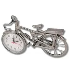 Relógio Despertador de Mesa Decorativo Bicicleta Bike Enfeite Decoração Escritório