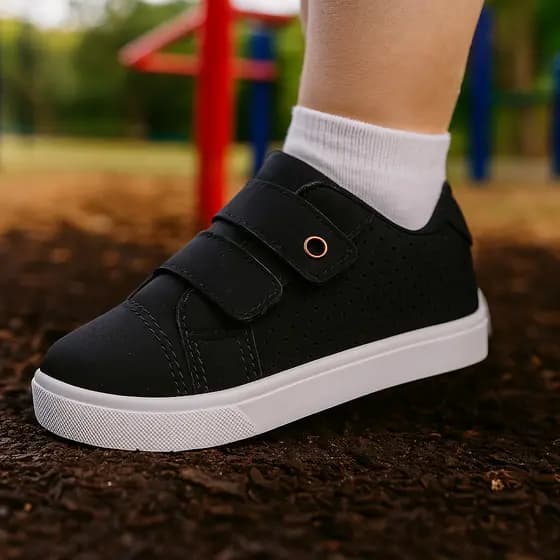Tênis Com Velcro Pratico Casual Menina Menino Barato Parquinho Festas Escola Confortável Leve Moda Infantil *PROMOÇÃO*