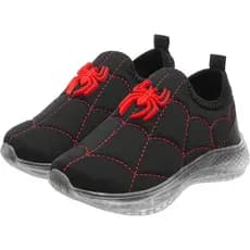 Tênis Infantil Masculino Feminino Com Led Sapatinho Aranha Led Calce Fácil Macio e Confortável 20 ao 34