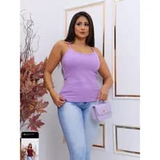 Blusa Alcinha Regata Feminina Regatinha Básica com Bojo