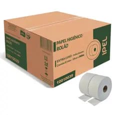 Papel Higiênico Ipel Luxo Rolao Natureza 8 rolos 10 cm x 300m
