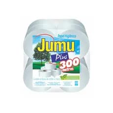 Papel Higiênico Jumu Plus Rolão Branco 8 rolos 10cm x 300 m