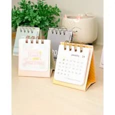 MINI CALENDÁRIO DE MESA COM WIRE-O MODELO 2026 - 2027