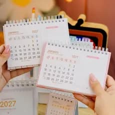 CALENDÁRIO DE MESA A6 HORIZONTAL - 2026+2027