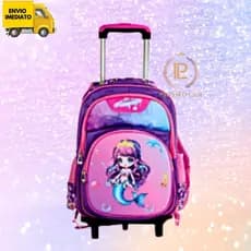 Mochila Sereia Sem Rodinhas Para Meninas Rosa Para Crianças Para Escola Volta As Aulas