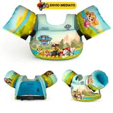 Boia Infantil Patrulha Canina Colete Flutuador Piscina Patrulha Canina Chase Skye
