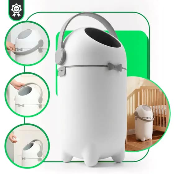 Lixeira Antiodor 12 Litros com Tampa Basculante 50cm Compacta para Banheiro Cozinha Quarto Escritório Fraldas Anti odor