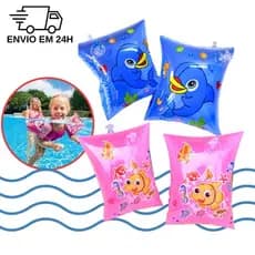Boia de braço inflável infantil para 3 a 6 anos piscina praia natação