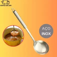 Concha de aço inox linha cook original line de pegar feijão caldo sopa creme para cozinha