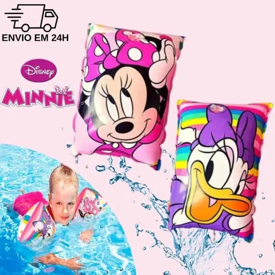 Boia de braço inflavel infantil minnie para diversão e lazer