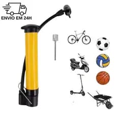 Bomba de ar vertical para encher inflar bola e pneu de bicicleta moto carrinho de mão patinete