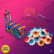 BALA GELATINA DIP LOKO GUMMY OLHO COM UNIDADES 15 DE 7G CADA
