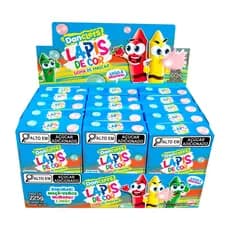 NOVIDADE CHICLETE DANCLETS LAPIS DE COR  COM 15 UNIDADES 15G