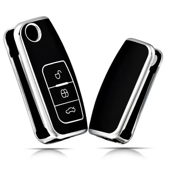 Capa De Chave Dobrável De Carro Para Ford Fiesta Foco 2 MK2 Mondeo Galaxy Falcon Ecosport Kuga Fuga B-Max C Eco Sport TPU Saco Tampa Shell Caso Keychain Proteger