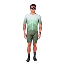 Macaquinho Triathlon Woom c/ manga 140 Masc Verde