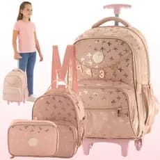 Mochila Escolar Alça Costa Grande Notebook  Mochila Rodinha  Lancheira Términa Estojo Box Organizador