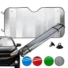 Protetor Solar Automotivo Dobrável 1,30x60cm Para-brisa Painel De Carro Corta Quebra Tapa Para Sol