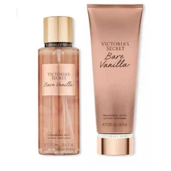 Kit Baunilha Body Splash + Hidratante Feminino Cheiro Doce Cremoso Fixação Alta Longa Duração Envio Imediato Oferta