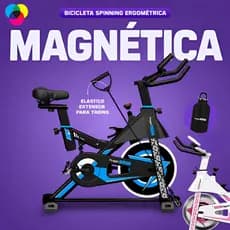 Bicicleta Spinning Ergométrica Magnética Sensação de 20Kg de Inércia Profissional 150Kg 2m de altura