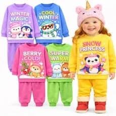 Kit Sortido 2 ou 4 Peças Conjunto Moletom Infantil Menina Inverno Frio Feminino Bebê Infantil Manga Longa Pronta Entrega