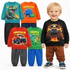 Kit Sortido 2 ou 6 peças de Moletom Infantil Bebê Masculino Inverno Conjuntos de Moletom Infantil Bebê Menino Flanelado