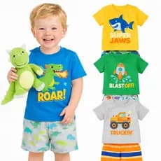 kit 2 ou 4 peças de Roupa Infantil Masculino Verão Conjunto Infantil Menino Verão Conjunto de Verão Juvenil Menino
