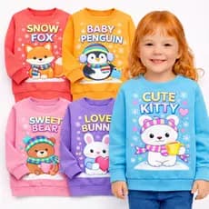 Kit Sortido 1 ou 2 Casacos de Moletom Feminino Infantil Bebê Blusa de Inverno Menina Manga Longa Moletom Infantil Bebê