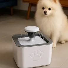 Bebedouro Fonte Automática Pets 2,5 Litros Filtro De Tripla Ação 3 Modos De Saída De Água