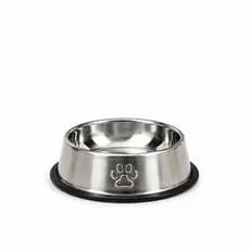 Comedouro Antiderrapante Inox Redondo Resistente Facil Limpeza Seguro Pets