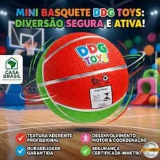Mini Bola De Basquete Infantil N3 + Bomba de AR Kids Texturizada Brinquedo Coordenação Motora Oferta