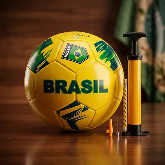 Kit Bola de Futebol Brasil Nº 5/Bomba de Ar/Bola de Futebol Bola Campo Bola Society Bola Costurada