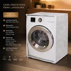 Capa Para Máquina lava e seca Frontal Impermeável Com Zíper/Capa Protetora Lava E Seca PROMOÇÃO