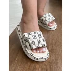 Sandália Feminina Papete com Fecho slide LM velcro