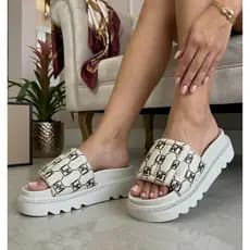 Sandalia Plataforma Feminina Solado Tratorada Brilho Tendencia luxo Chic