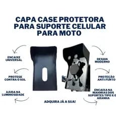 Capa Suporte Celular Moto Case Protetor Anti Sol Roubo Motocicleta