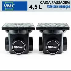 Caixa De Esgoto Gordura Elétrica 4,5 litros Conjunto 02 peças com Tampa Plástica