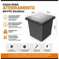 Caixa para Aterramento PVC 25x25cm
